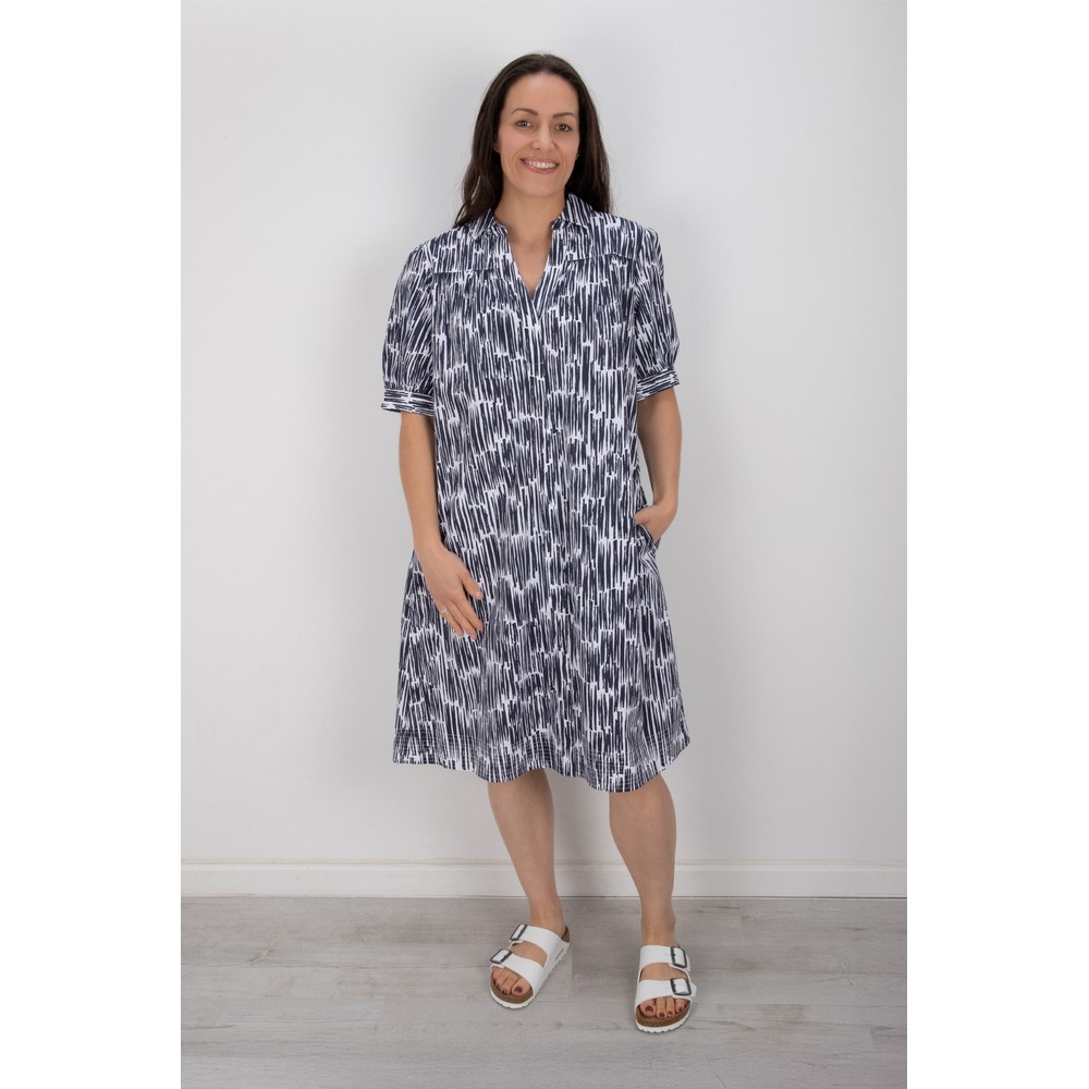 Foil Thats The Spirit Button Up Code Print Dress Code