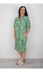 Foil Lush Leaves Thats The Spirit Button Up Lush Leaves Print Dress  