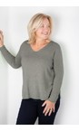 Amazing Woman Grey Marl Perrie Grey Marl V Neck Jumper  