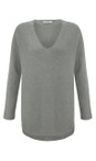 Amazing Woman Grey Marl Perrie Grey Marl V Neck Jumper  