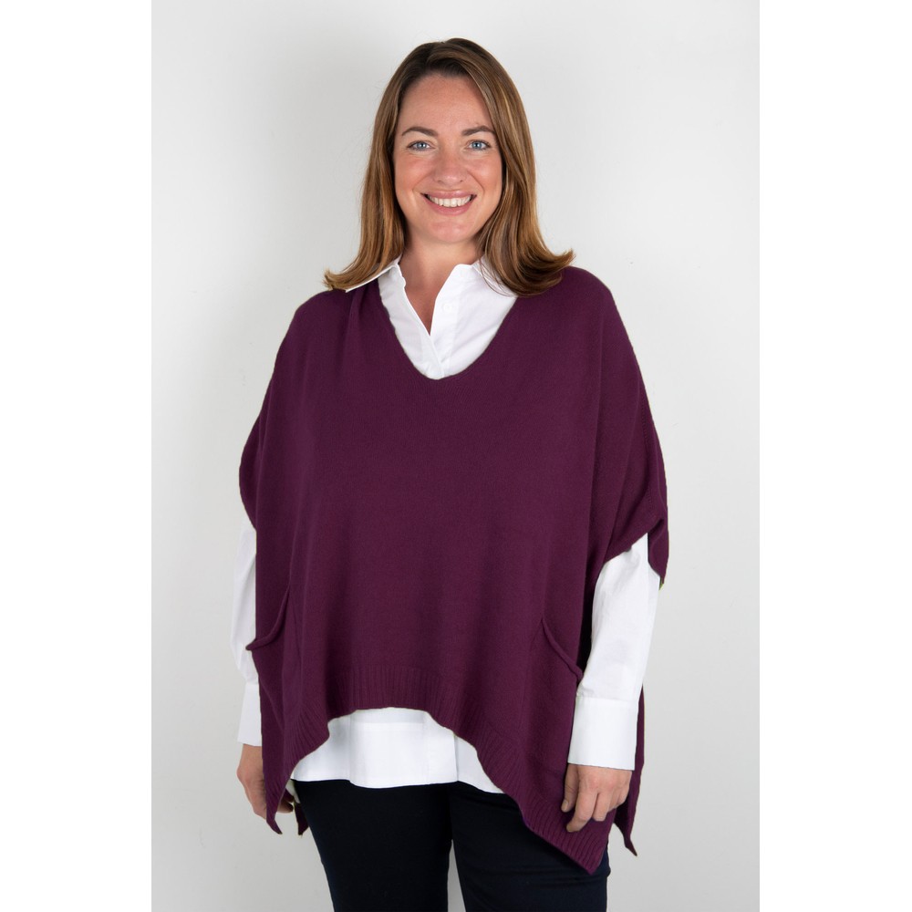 Amazing Woman Carey X Plum Two Pocket Throwover Knit Plum