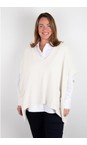 Amazing Woman Cream Carey X Cream Two Pocket Throwover Knit  
