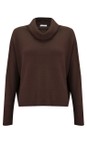 Amazing Woman Espresso Jannie Espresso Supersoft Cowl Boxy Knit  