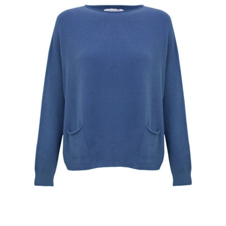 Amazing Woman Jodie Sapphire Front Pocket Supersoft Knit Jumper - Blue