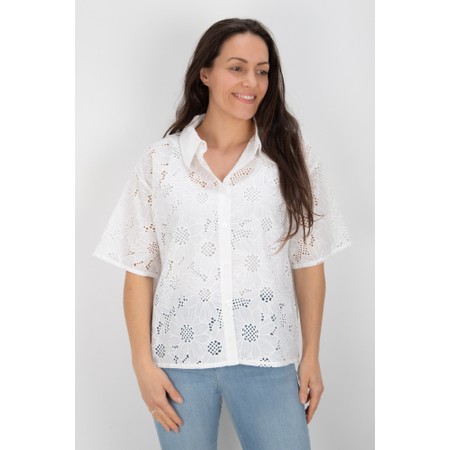 Foil Sweet Stitch Shirt - White