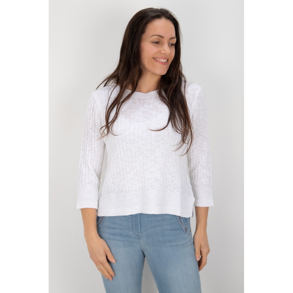 Foil Knitty Gritty White Sweater White 