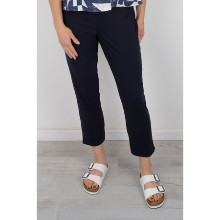 Foil Fuss Free True Navy 7/8 Trapeze Trouser - Blue