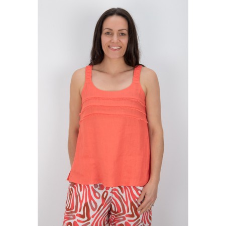 Foil In To The Fray Melon Tank - Orange