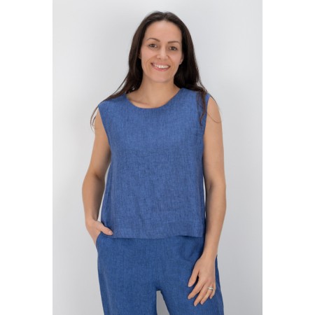 Foil It's Only Natural Capri Linen Top - Multicoloured