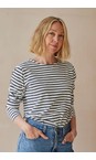 Chalk Navy / Cream Fleur Navy And Cream Stripe T Shirt  