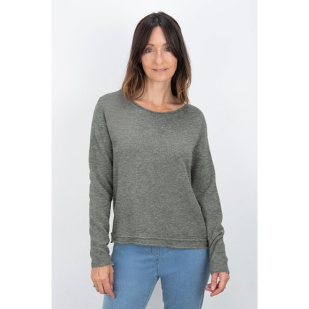 Amazing Woman Chloe Supersoft Roll Hem Boxy Knit - Grey