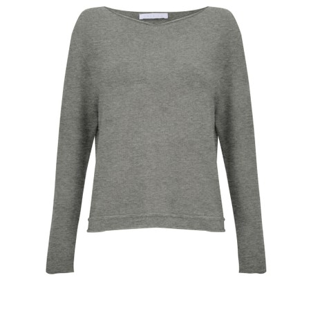 Amazing Woman Chloe Supersoft Roll Hem Boxy Knit - Grey