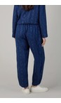 Sahara Denim Dark Denim Diamond Patchwork Print Bubble Trousers  