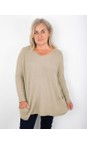 Amazing Woman Beige Marl Caryf X Round Neck Oversized Jumper  