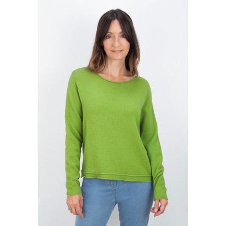 Amazing Woman Chloe Supersoft Roll Hem Boxy Knit - Green