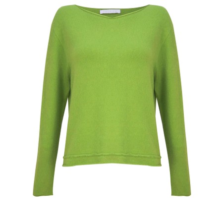 Amazing Woman Chloe Supersoft Roll Hem Boxy Knit - Green