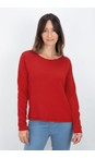 Amazing Woman True Red Chloe Supersoft Roll Hem Boxy Knit  