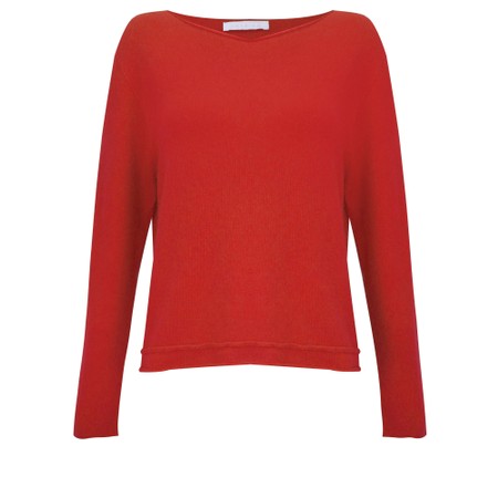 Amazing Woman Chloe Supersoft Roll Hem Boxy Knit - Red