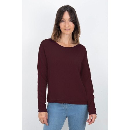 Amazing Woman Chloe Supersoft Roll Hem Boxy Knit - Purple