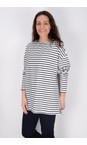 Chalk Navy / Cream Bryony X Navy And Cream Stripe Top  