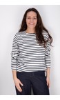 Chalk Navy / Cream Fleur Navy And Cream Stripe T Shirt  