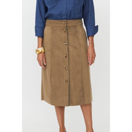 Masai Clothing MaSynnora Faux Suede Skirt - Otter