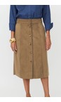 Masai Clothing Otter MaSynnora Faux Suede Skirt  