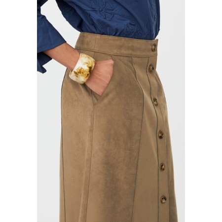 Masai Clothing Synnora Faux Suede Skirt - Beige