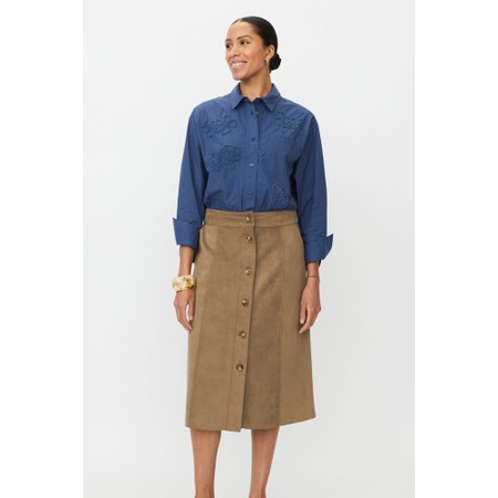 Masai Clothing MaSynnora Faux Suede Skirt - Otter