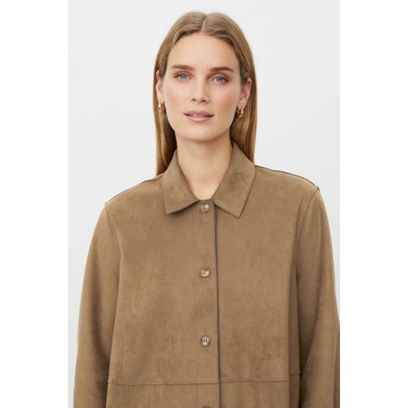 Masai Clothing MaIvethra Faux Suede Shirt - Otter