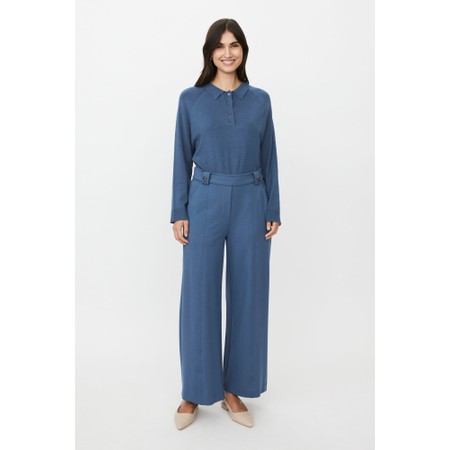 Masai Clothing MaPaxora Ensign Blue Ponto Di Roma Trouser - Blue