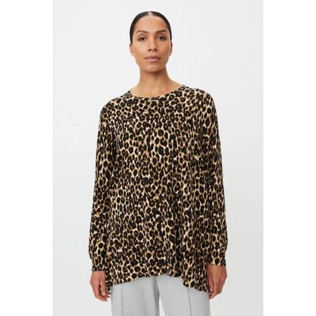 Masai Clothing MaFeluci Animal Print Jumper - Brown
