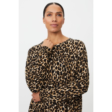 Masai Clothing MaFeluci Animal Print Jumper - Brown