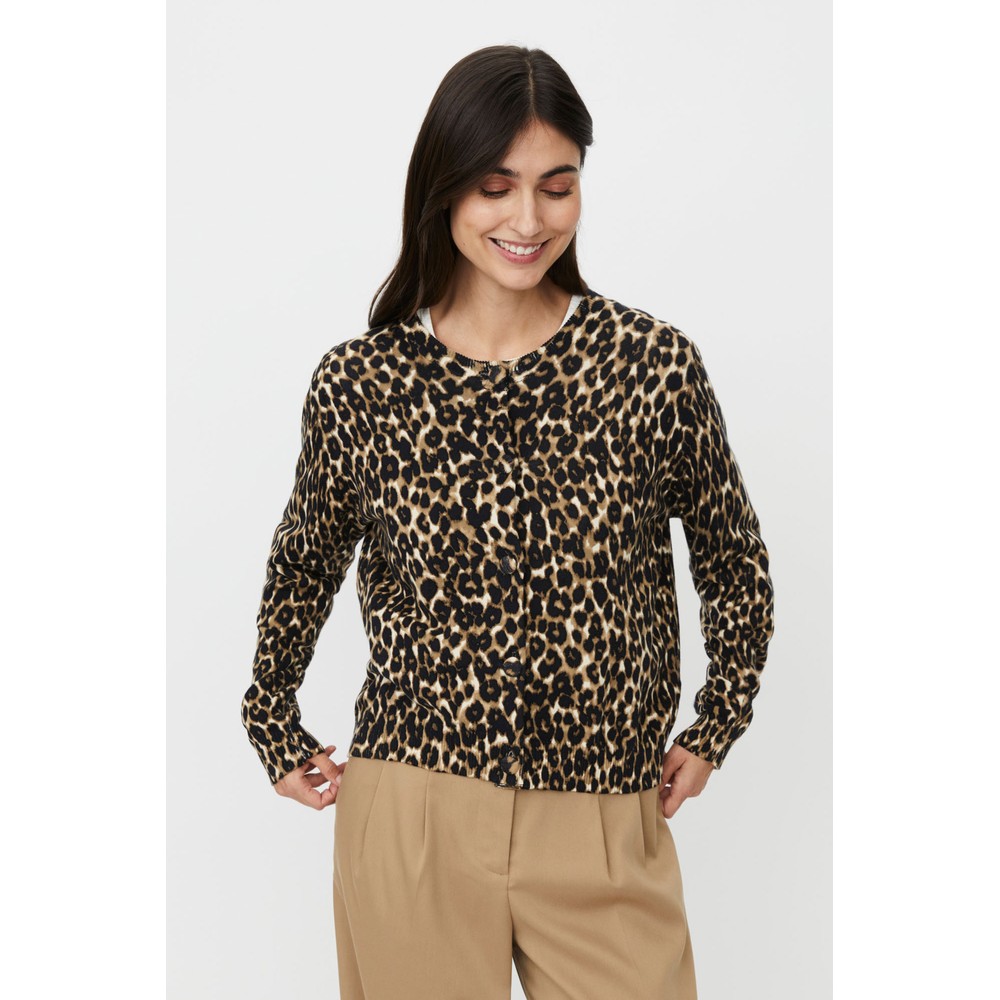 Masai Clothing MaLika Animal Print Cardigan Incense
