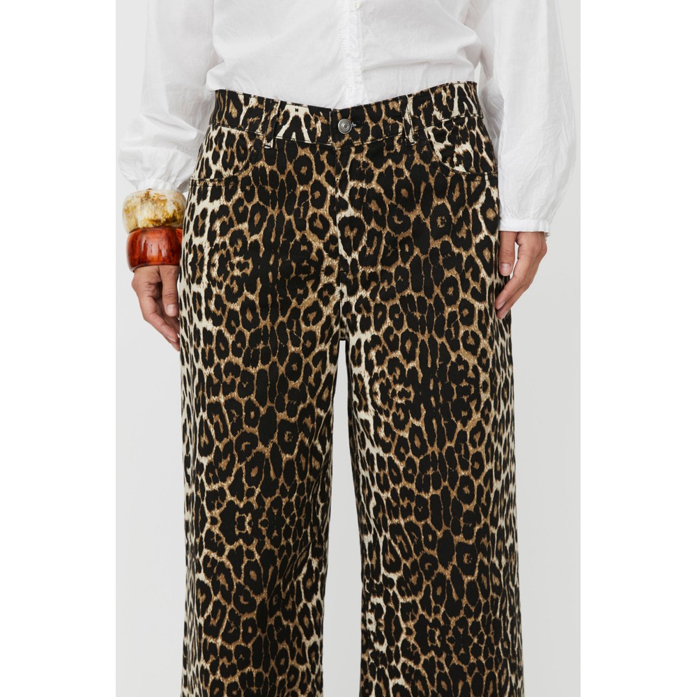 Masai Clothing MaPassang Animal Print Denim Trouser Otter