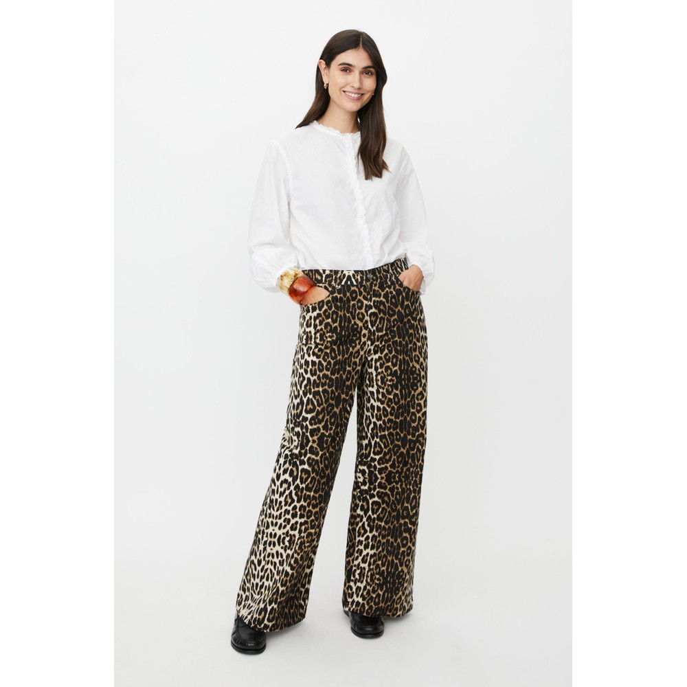 Masai Clothing MaPassang Animal Print Denim Trouser Otter