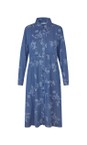 Masai Clothing Blue Denim MaNorvinu Denim Lazer Print Dress  
