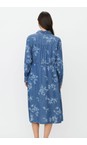 Masai Clothing Blue Denim MaNorvinu Denim Lazer Print Dress  