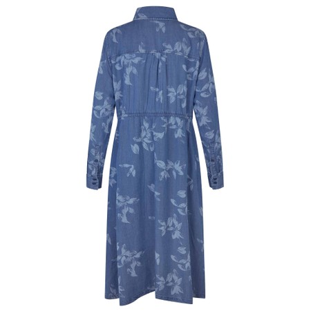 Masai Clothing MaNorvinu Denim Lazer Print Dress - Blue