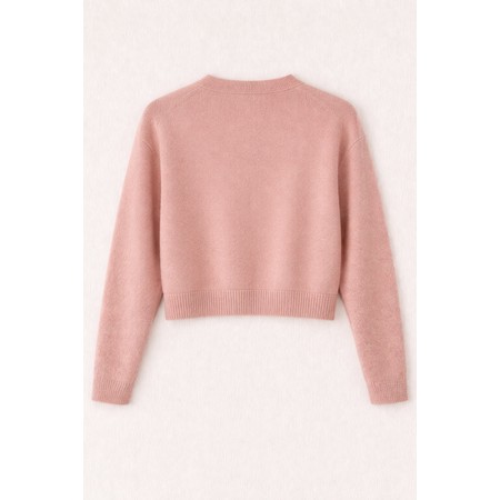 Amazing Woman Pookie Cropped Antique Rose Supersoft Knit Cardigan - Pink