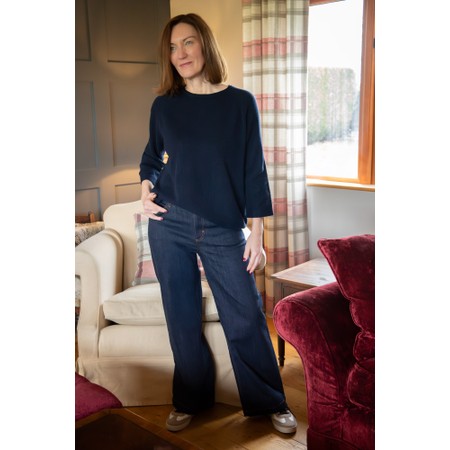 Masai Clothing MaFabizia Navy Blazer Top - Blue