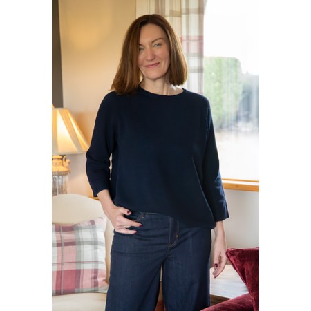 Masai Clothing MaFabizia Navy Blazer Top - Blue