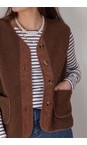 Amazing Woman Dark Chocolate Teddy Borg Dark Chocolate Fleece Gilet  