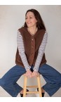 Amazing Woman Dark Chocolate Teddy Borg Dark Chocolate Fleece Gilet  
