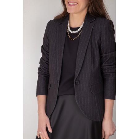 Robell Alex Pinstripe Jacket - Grey