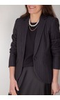 Robell Dark Grey 99 Alex Pinstripe Jacket  
