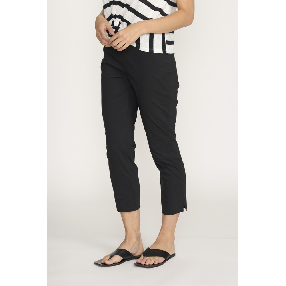 Foil Fuss Free Black 7/8 Trapeze Trouser Black 