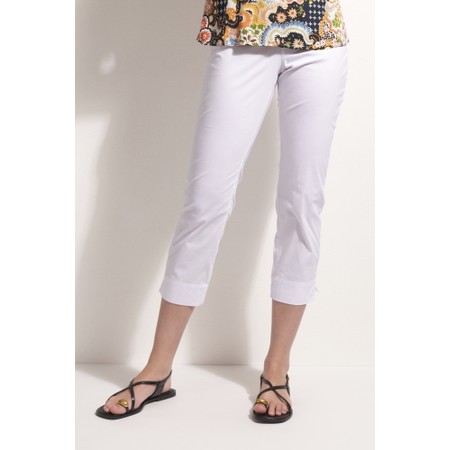 Foil Fuss Free White 7/8 Trapeze Trouser - White