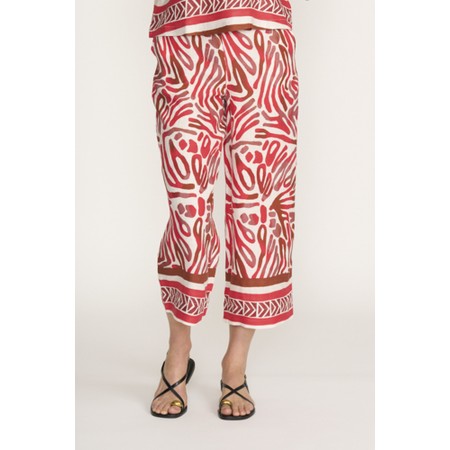 Foil It's Only Natural Prowl Linen Print Pant - Red