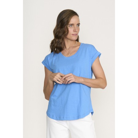 Foil Roll Model Regatta Blue Plain Tee - Blue